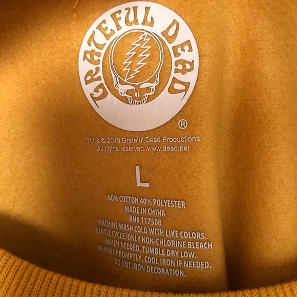 Grateful Dead Long Sleeved Crop Graphic Sweatshirt - Picture 4 of 5